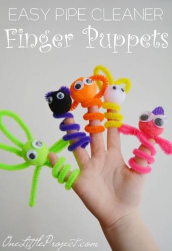 Easy Pipe cleaner finger puppets
