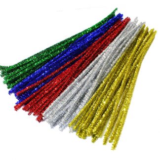 Tinsel pipe cleaner craft stems