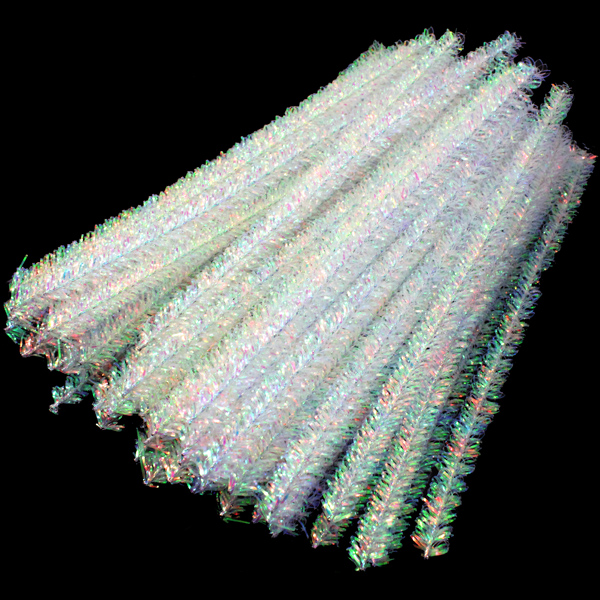 Iridescent Curly Pipe Cleaner Stems 250mm - PK50