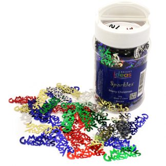 Merry Christmas Confetti Sparkles 50g Jar