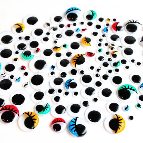 Googly Wiggle Eyes - 50 Pack, Collage Materials