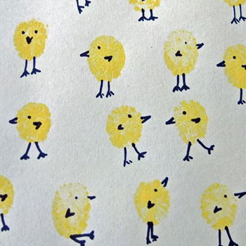 Easter Spring Chicks - Finger Paint Chicks
