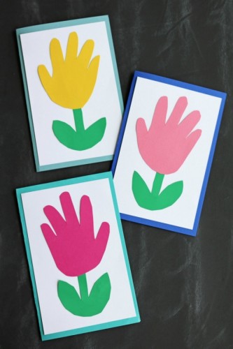 Hand Made Flower Cards Half Term Craft Ideas