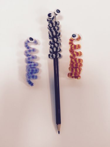 Back to school - pipe cleaners snake pencil toppers