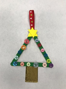 Christmas lolly-stick-tree