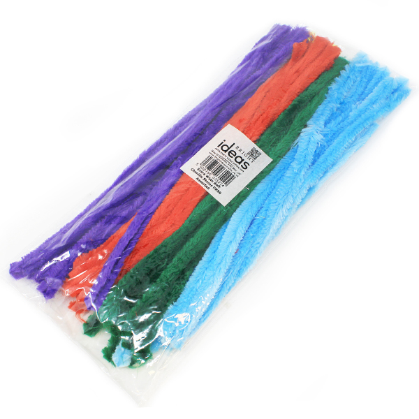 BI8100 Extra Wide Soft Chenille Stems Assorted
