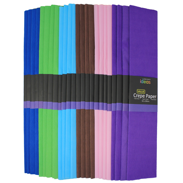 BI2587 Value Crepe Paper Assorted Colours